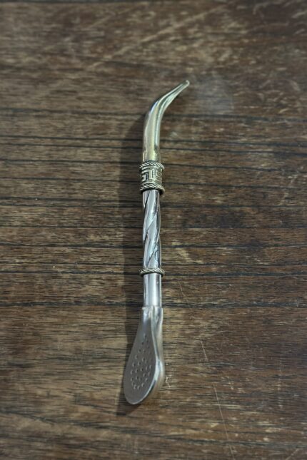 Bombillon pico loro (alpaca con bronce)